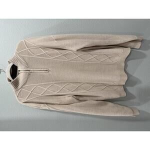 Vintage Sun River Quarter Zip Knit Sweater, Men's XL